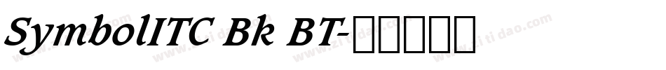 SymbolITC Bk BT字体转换